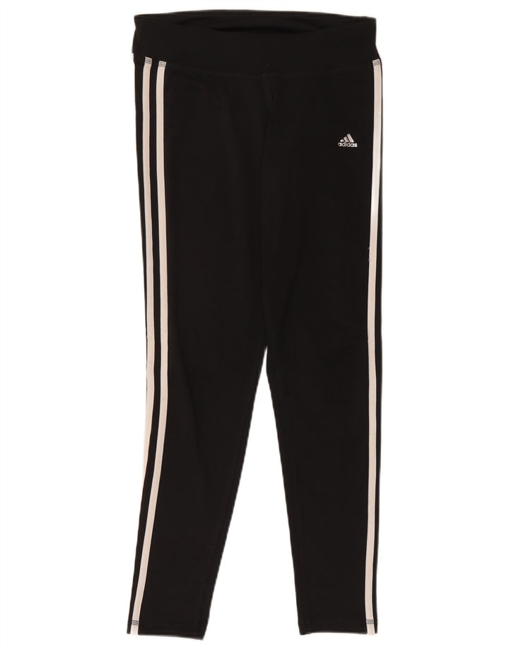 Adidas Womens Leggings UK 8/10 Small Black Polyester