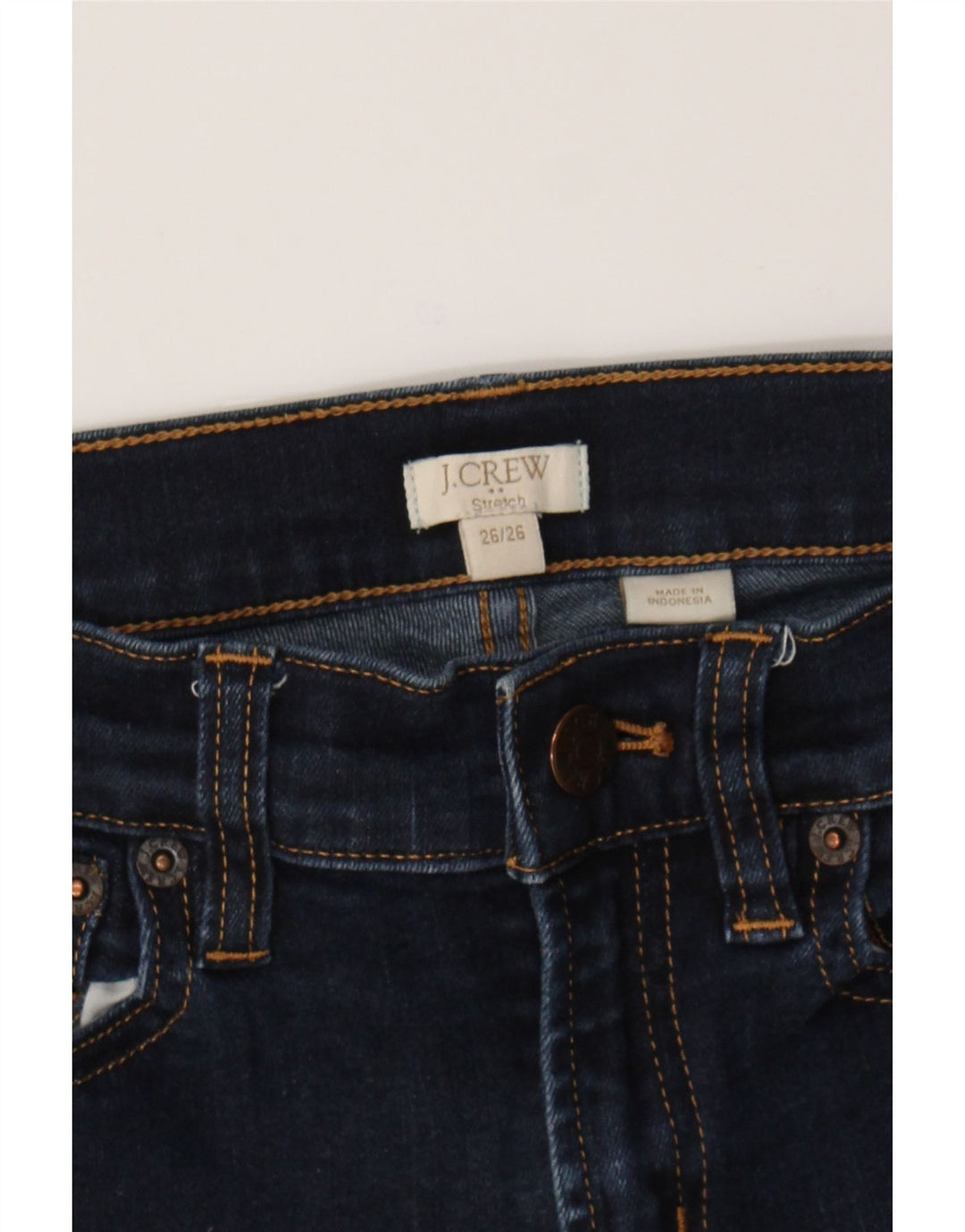 J. CREW Womens Bermuda Denim Shorts W26 Small  Navy Blue Cotton Vintage J. Crew and Second-Hand J. Crew from Messina Hembry 
