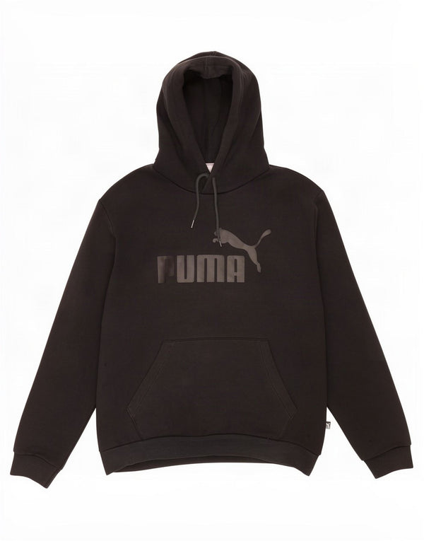 Felpa con cappuccio grafica da uomo Puma Large in cotone nero