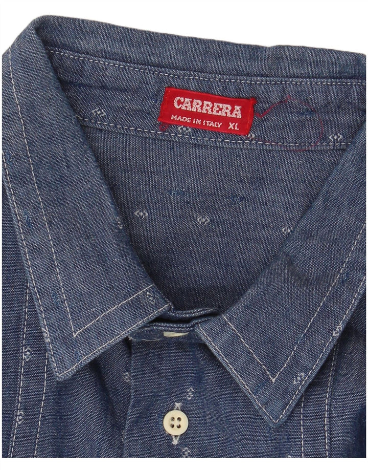 Camicia da uomo Carrera XL Blu navy geometrica