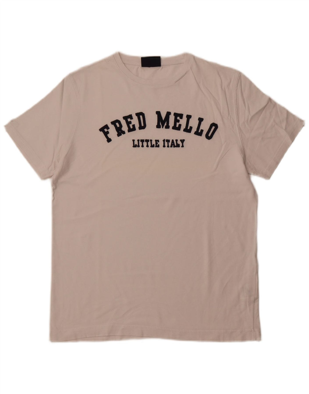 FRED MELLO Mens Graphic T-Shirt Top Large White Cotton