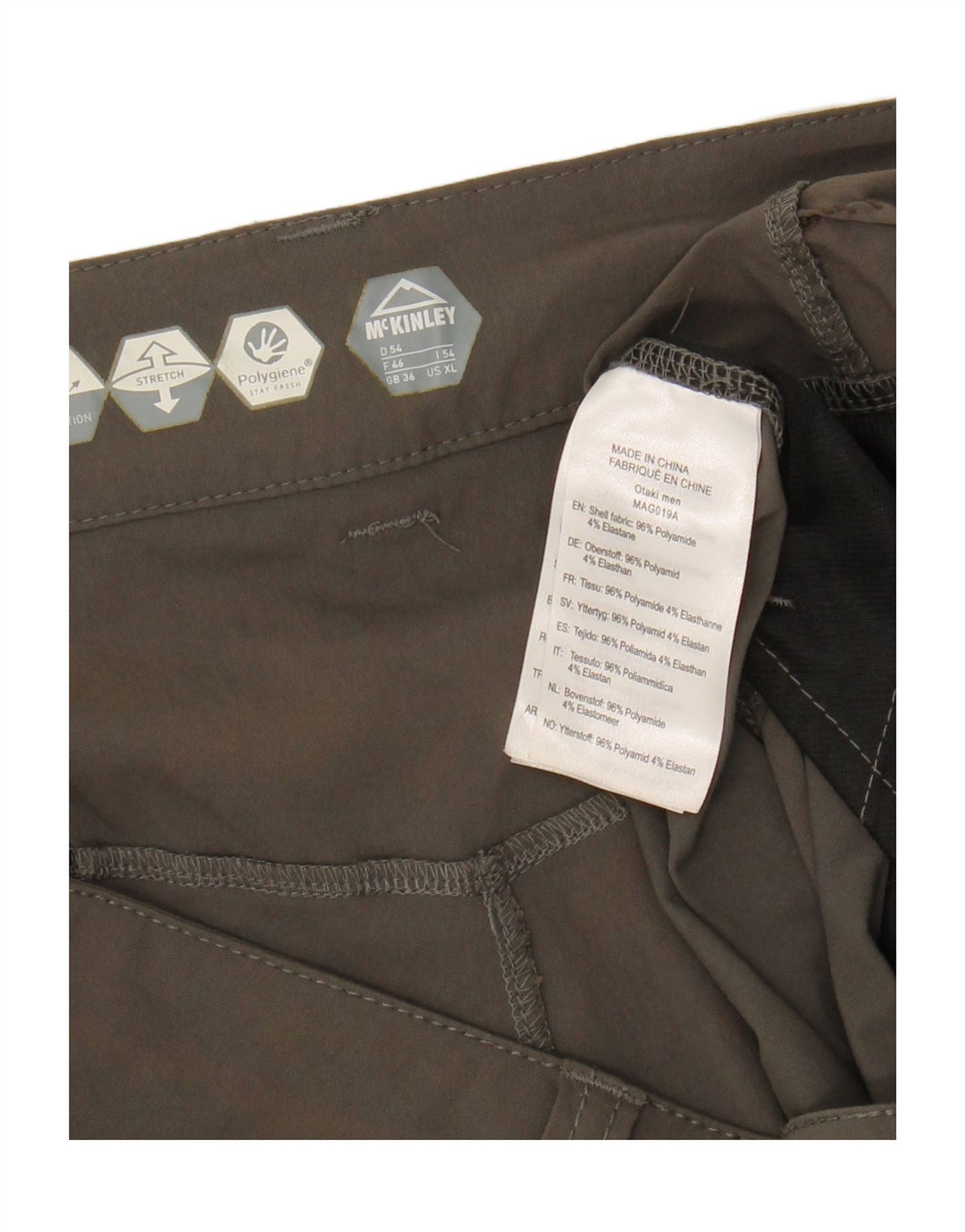 MCKINLEY Mens Cargo Shorts W36 Large Grey Polyamide Vintage McKinley and Second-Hand McKinley from Messina Hembry 
