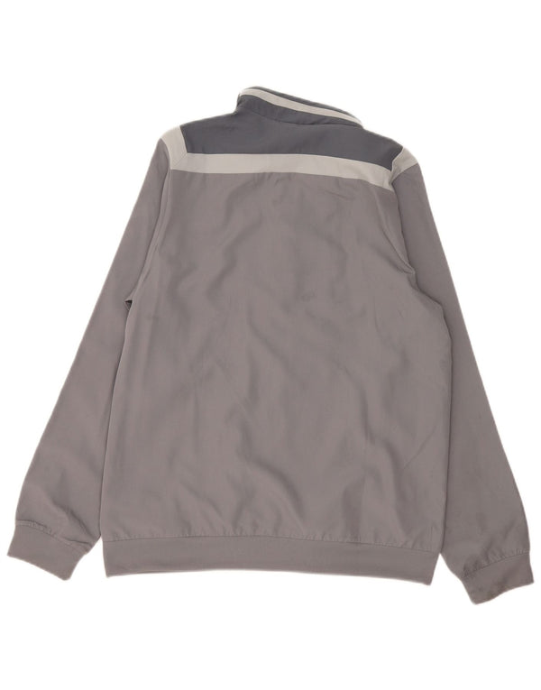 Jaqueta Adidas Menino Climalite Treino Top 13-14 Anos Cinza Colorblock