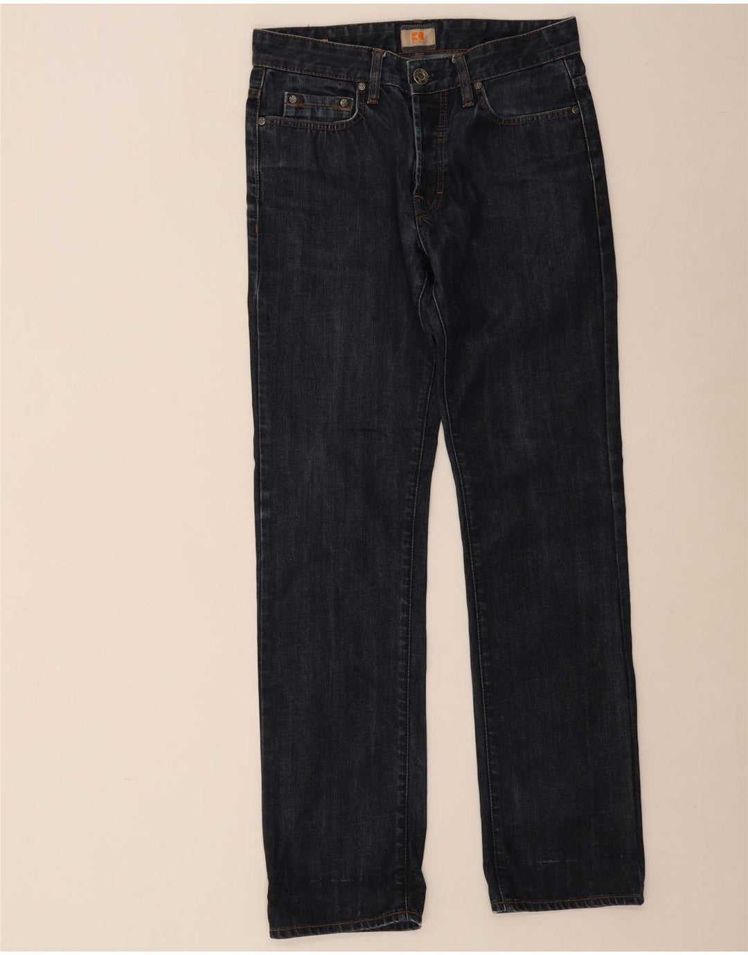 Hugo Boss Mens Slim Jeans W31 L34 Navy Blue Cotton