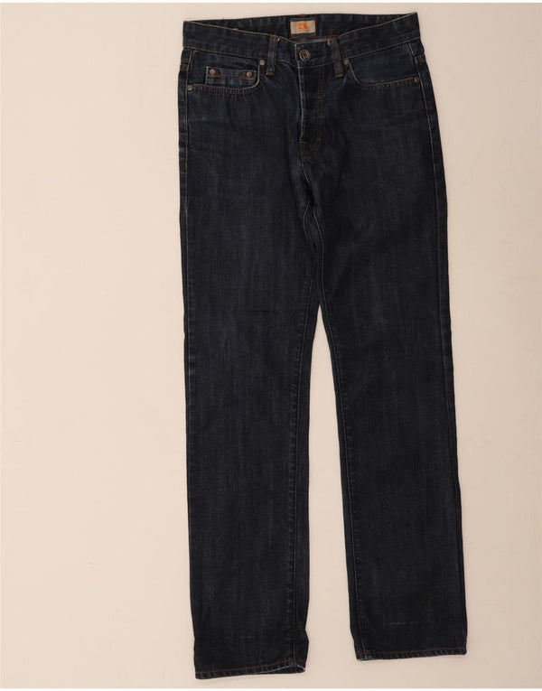 Hugo Boss Mens Slim Jeans W31 L34 Azul Marinho Algodão