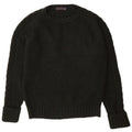 Zara Herre Crew Neck Jumper Sweater Medium Sort Akryl