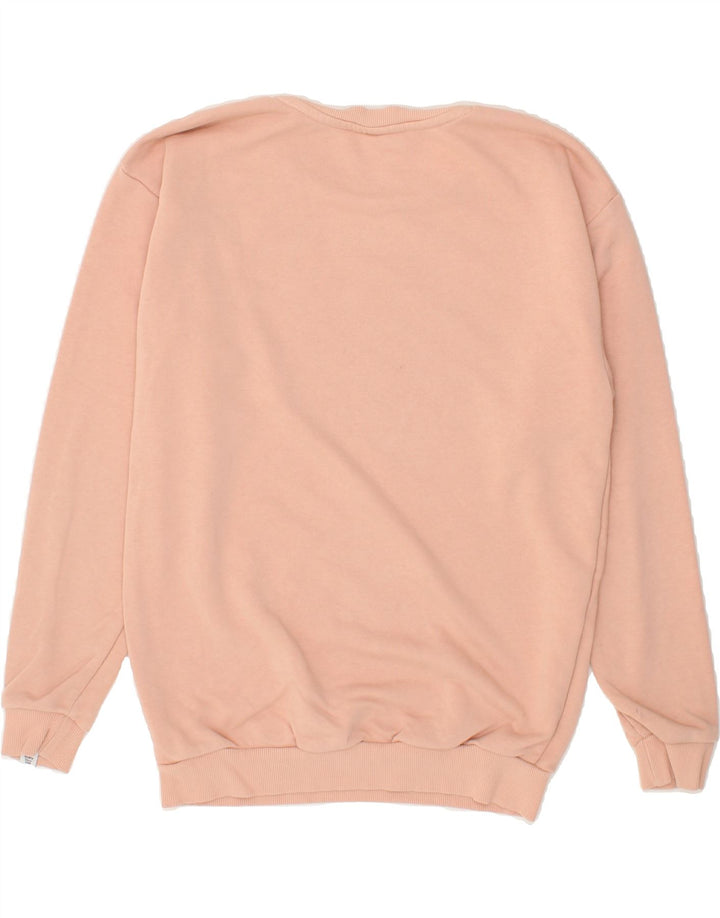 PUMA Womens Graphic Sweatshirt Jumper UK 8 Small  Beige Cotton | Vintage Puma | Thrift | Second-Hand Puma | Used Clothing | Messina Hembry 