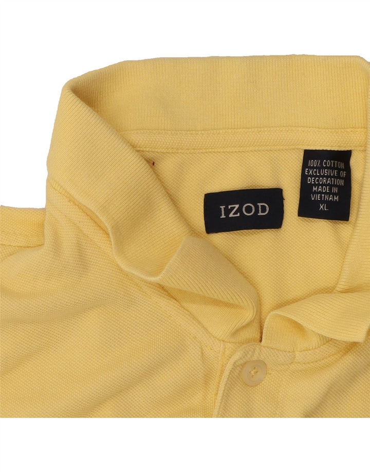 IZOD Mens Polo Shirt XL Yellow Cotton Vintage Izod and Second-Hand Izod from Messina Hembry 