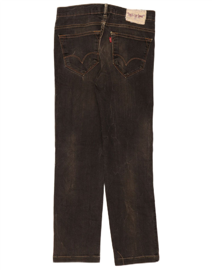 Levi's Damen 519 Slim Jeans W32 L28 Schwarze Baumwolle