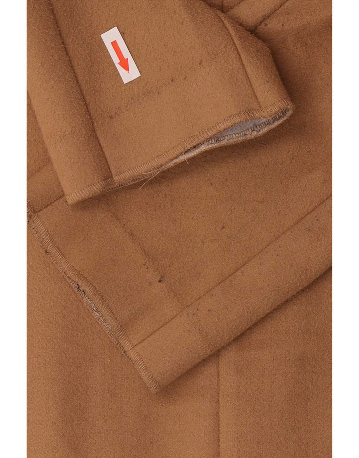 Marks & Spencer Womens Overcoat UK 12 Medium Brown Polyester