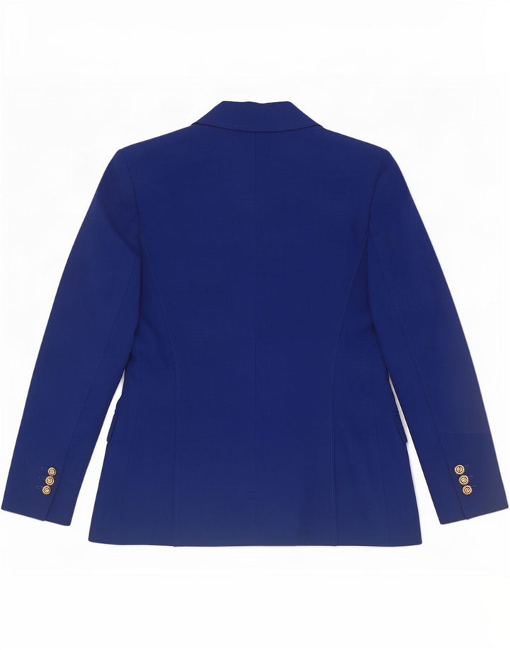Zara Mujer Chaqueta Blazer De Doble Botonadura UK 42 Poliéster Azul Medio