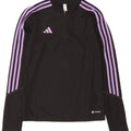 Adidas Womens Aeroready Zip Neck Pullover Tracksuit Top UK 8/10 Small Black