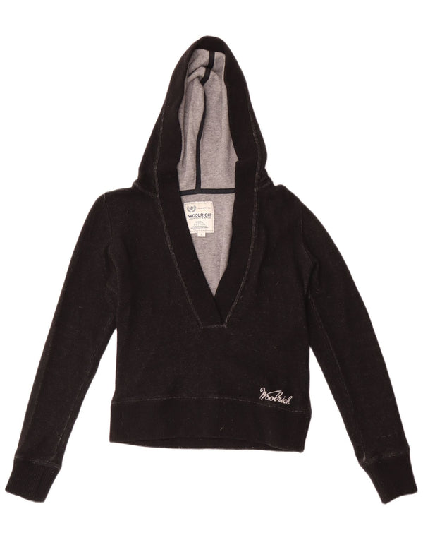 Maglione con cappuccio da donna Woolrich UK 10 piccolo in lana nera