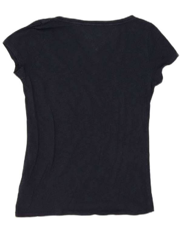Tommy Hilfiger Damen T-Shirt Top UK 12 Medium Navy Blue Flecked