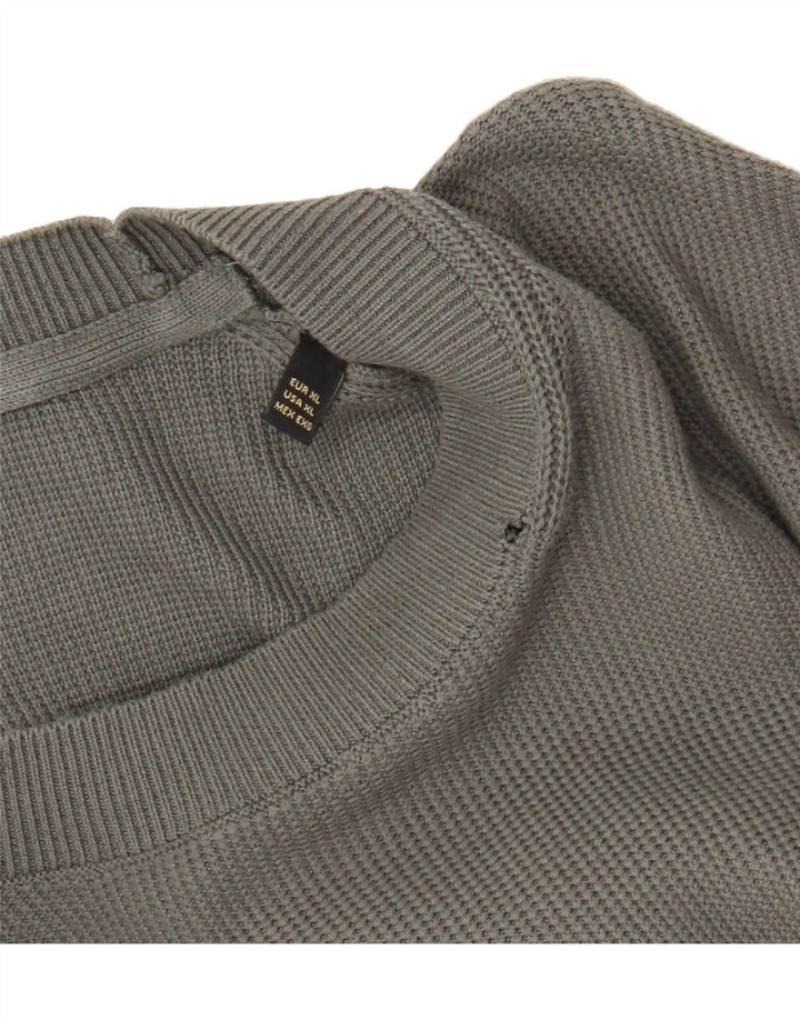 MASSIMO DUTTI Mens Crew Neck Jumper Sweater XL Grey Cotton Vintage Massimo Dutti and Second-Hand Massimo Dutti from Messina Hembry 