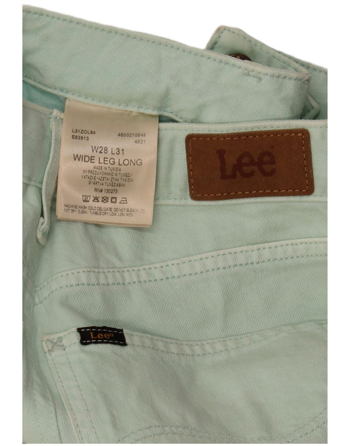 Lee Womens Wide Leg Jeans W28 L29 Green Cotton