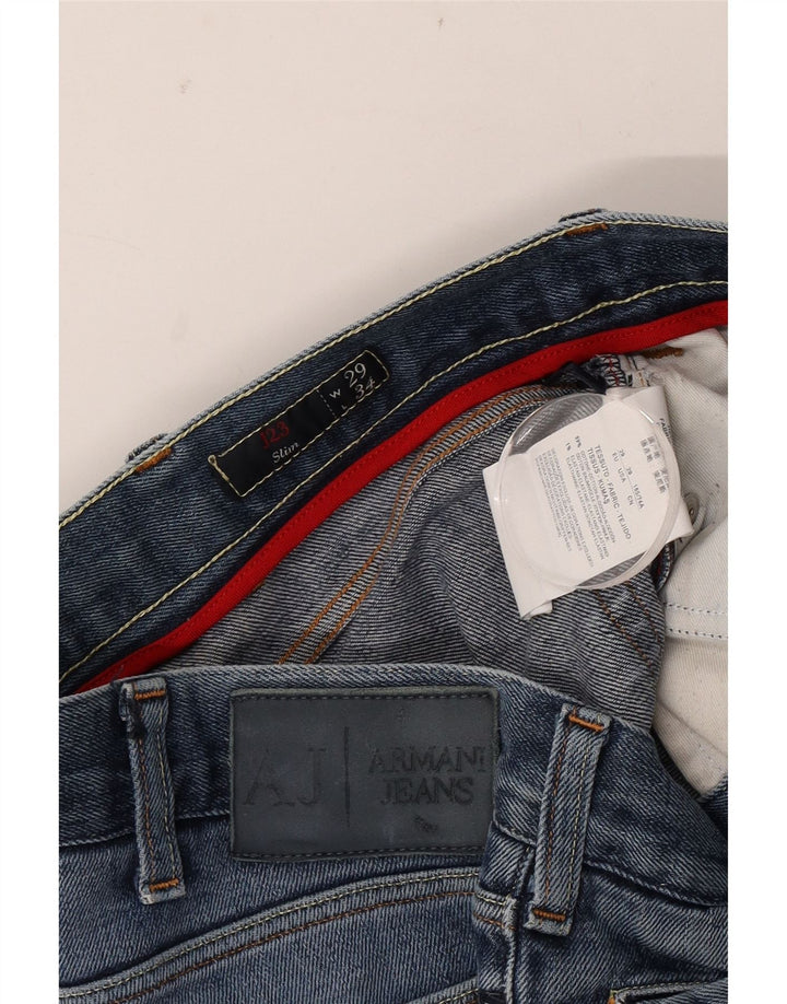 Armani Womens Slim Jeans W29 L34 Blue Cotton