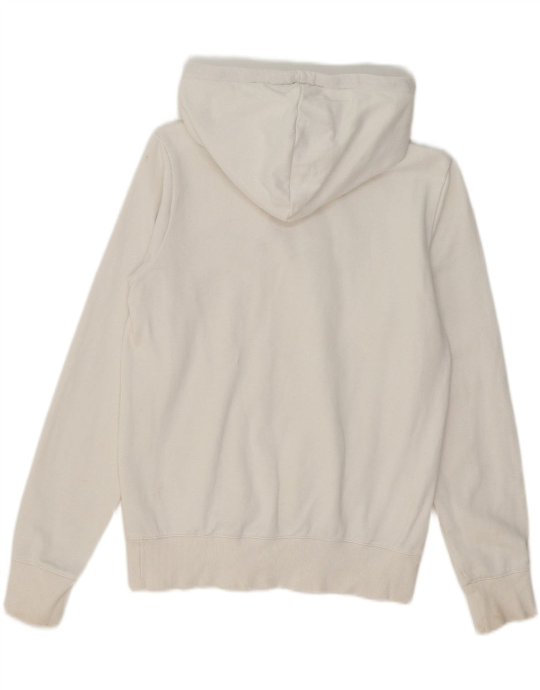 CHAMPION Womens Graphic Hoodie Jumper UK 14 Medium White Vintage Champion and Second-Hand Champion from Messina Hembry 