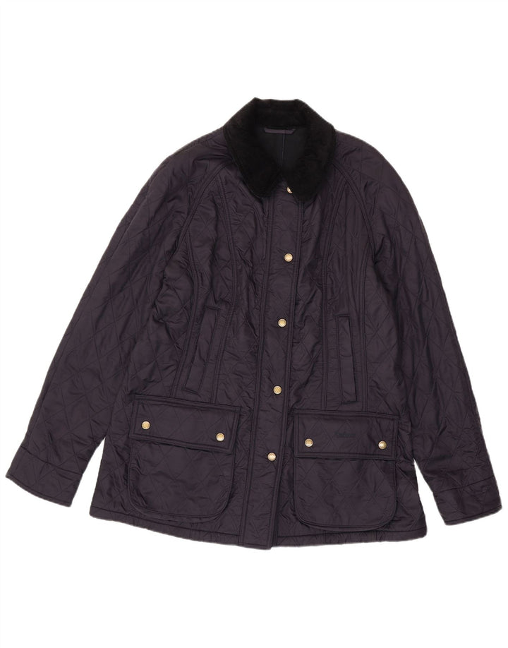 Giacca trapuntata da donna Barbour UK 14 grande blu navy