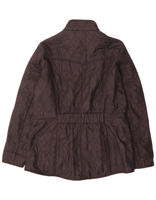 Barbour Quiltet jakke til kvinder UK 16 Stor sort polyamid