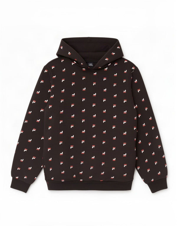 Fila Pull à capuche graphique garçon 13-14 ans Noir Polyester