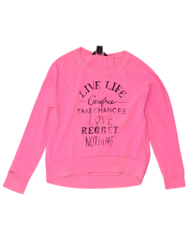 Ralph Lauren Piger Grafisk Sweatshirt Jumper 13-14 år Stor Pink Bomuld