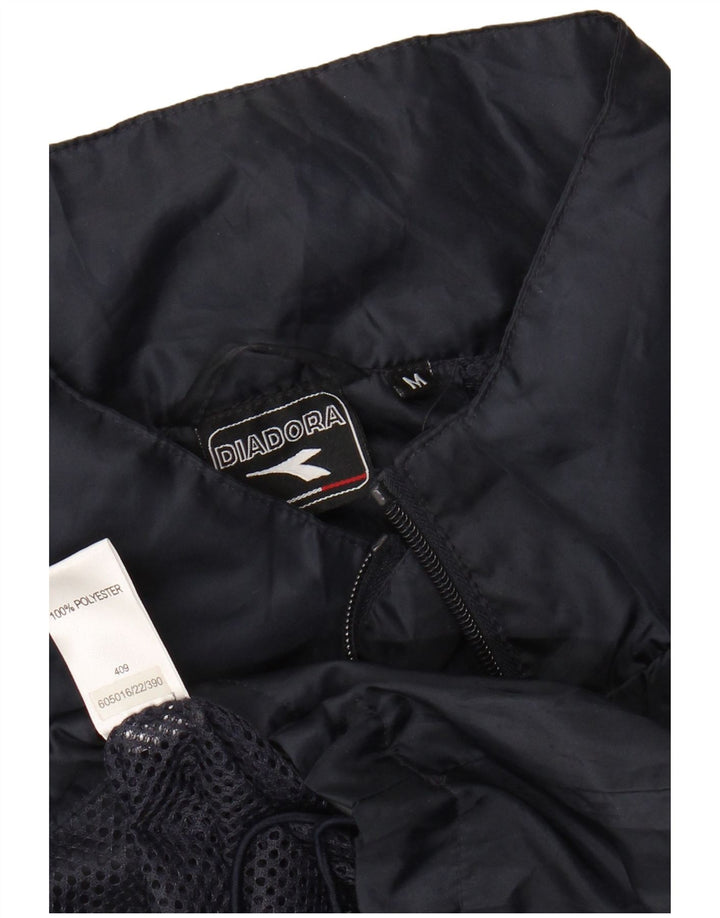 Diadora Mens Rain Jacket UK 38 Medium Navy Blue Polyester