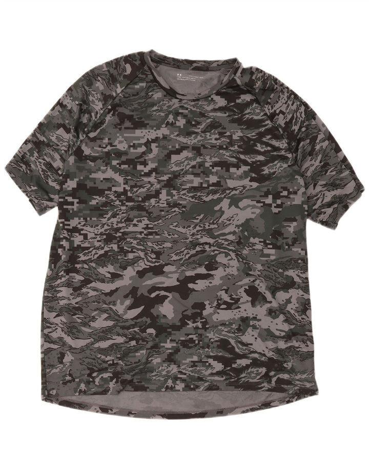 Under Armour Herren T-Shirt Top 2XL Grau Camouflage Polyester