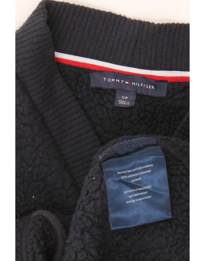 Damska kurtka polarowa Tommy Hilfiger UK 10, mała, granatowa, poliestrowa