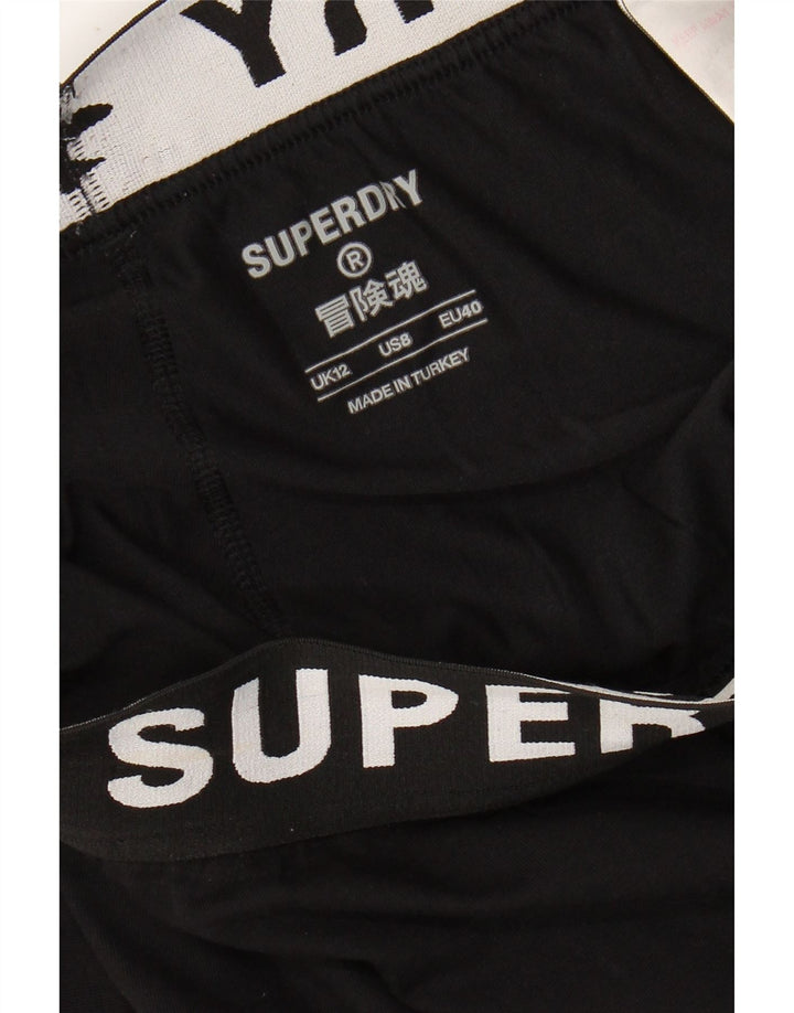 Женские леггинсы с рисунком SUPERDRY UK 12, средние, черные