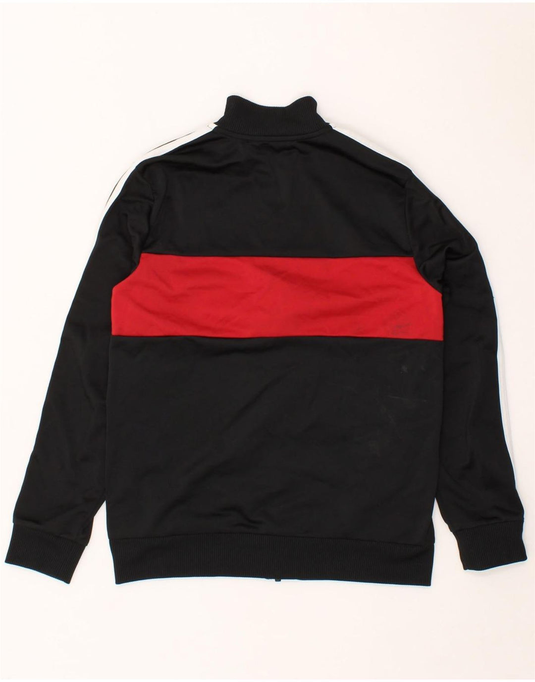 ADIDAS Boys Tracksuit Top Jacket 11-12 Years Black Colourblock Polyester Vintage Adidas and Second-Hand Adidas from Messina Hembry 