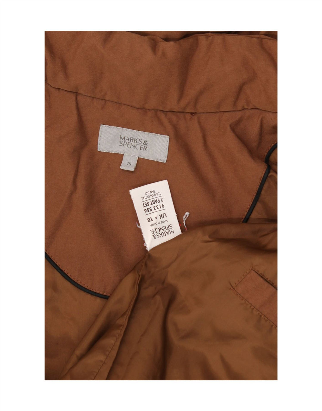 MARKS & SPENCER Womens Oversized Windbreaker Jacket UK 10 Small  Brown Vintage Marks & Spencer and Second-Hand Marks & Spencer from Messina Hembry 
