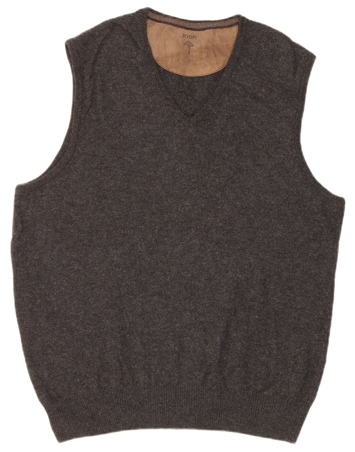 Canotta da uomo Joop IT 48 Medium Black Lana vergine screziata