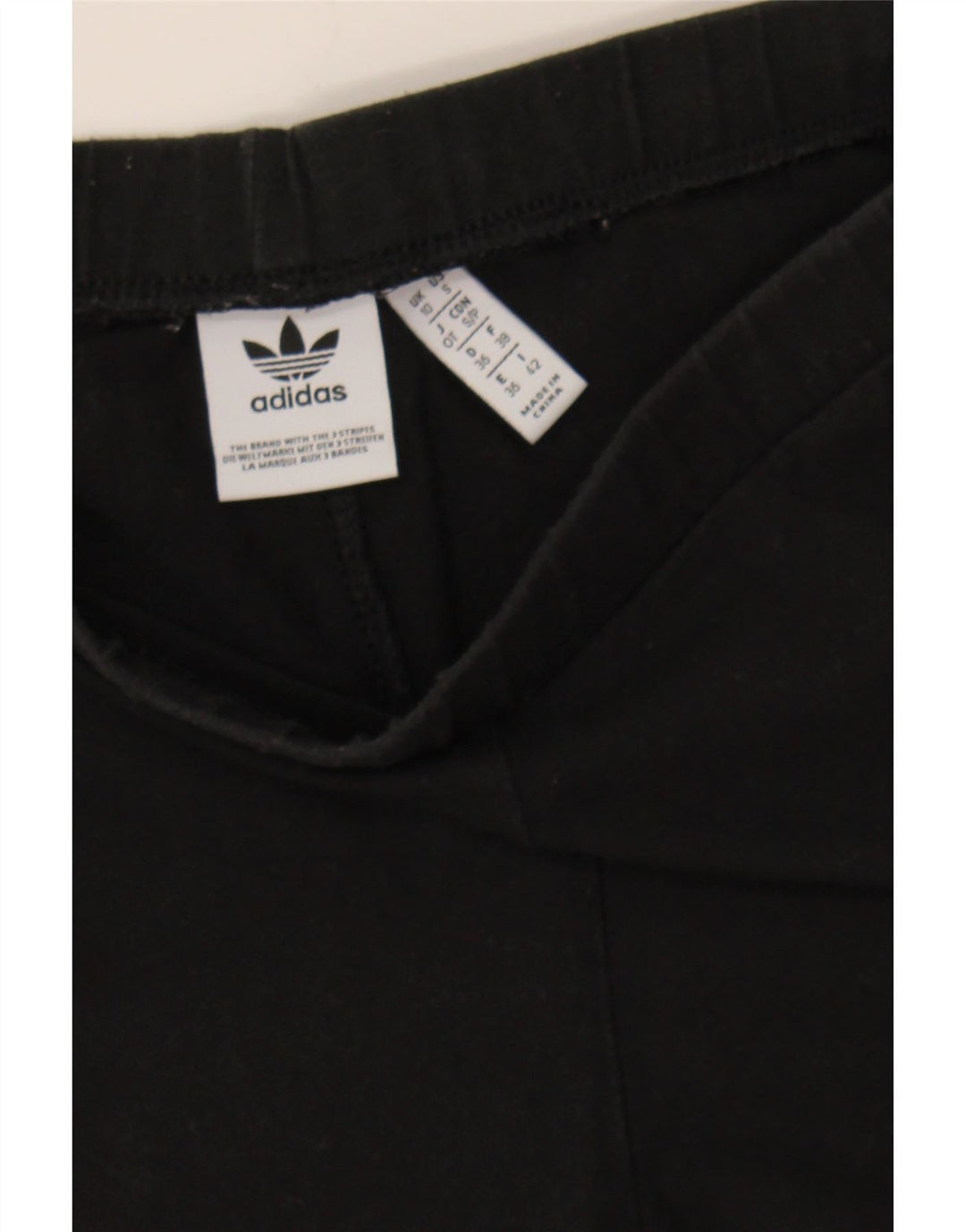 ADIDAS Womens Leggings UK 10 Small Black Cotton Vintage Adidas and Second-Hand Adidas from Messina Hembry 
