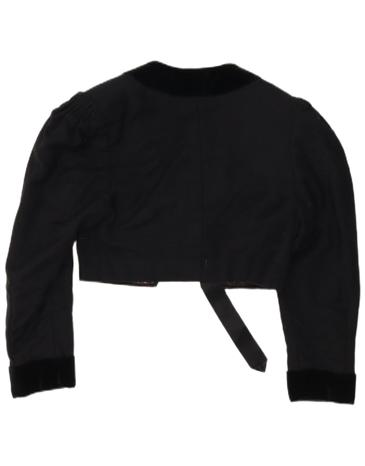 Vintage Womens Crop Bolero Jacket UK 14 Medium Black