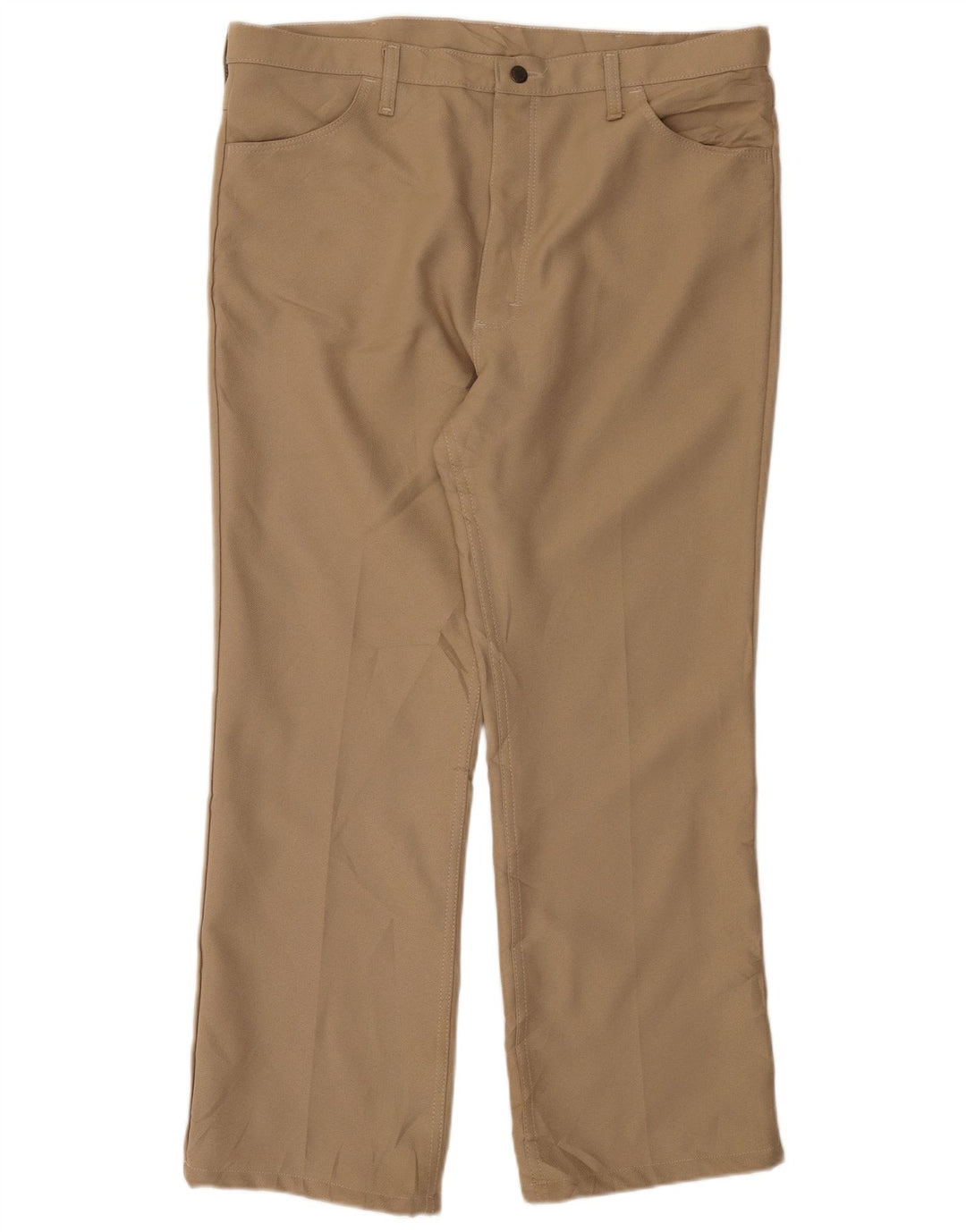 Wrangler Mens Straight Casual Trousers W40 L29 Beige Polyester