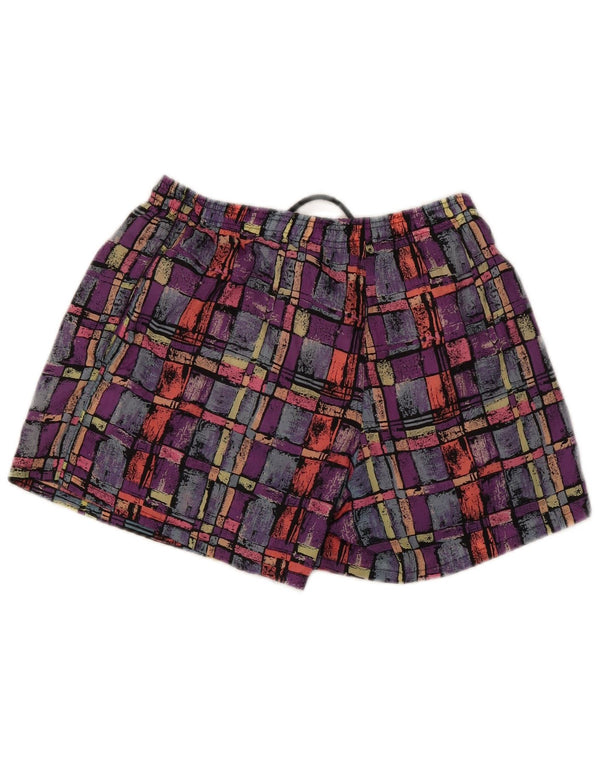 Santostefano Mens Swimming Shorts Small Multicoloured Geometric Polyamide