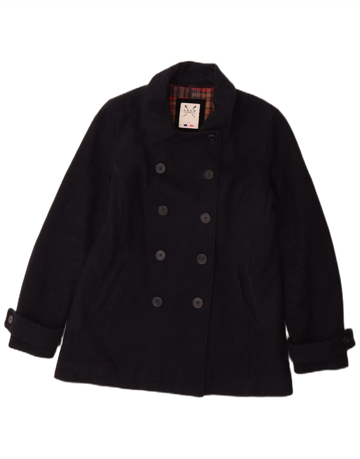 Crew Clothing Womens Pea Coat UK 12 Medium Navy Blue Wool