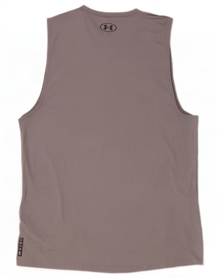 Under Armour Mens Vest Top Poliéster Cinza Médio