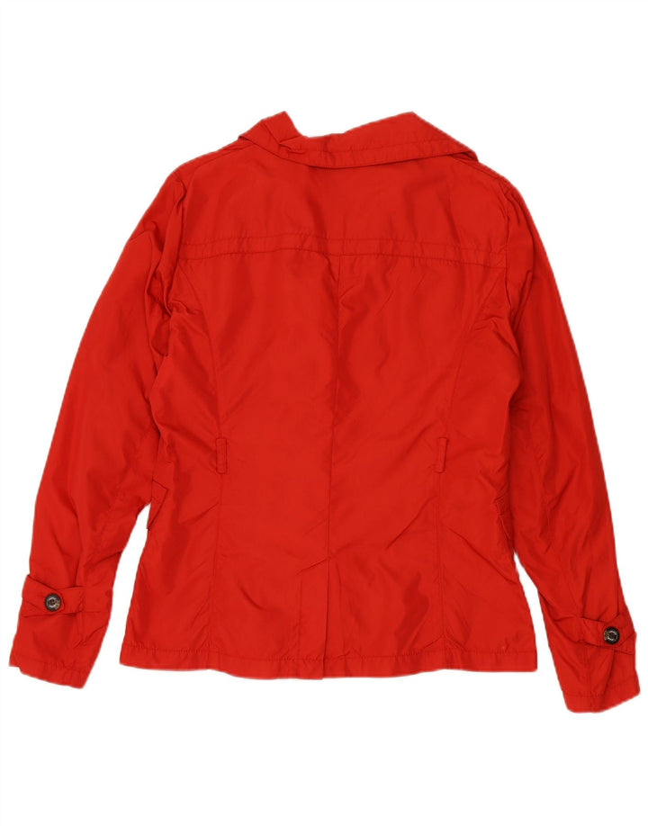 I BLUES Womens Pea Coat UK 12 Medium  Red Polyamide