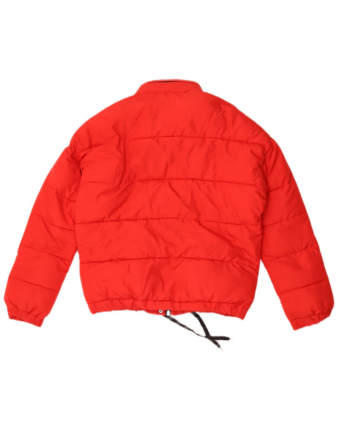 ZARA Womens Hooded Oversized Padded Jacket UK 6 XS Red Viscose