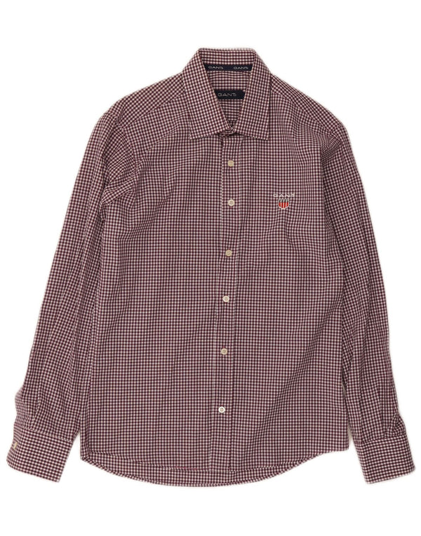 Camisa Gant Hombre Large Borgoña Gingham