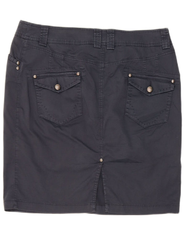 Marlboro Classics mini saia feminina de cintura alta EU 46 XL W32 azul marinho