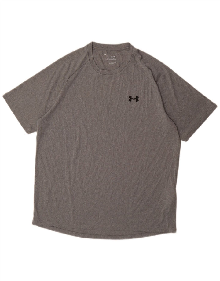 UNDER ARMOUR Herre T-Shirt Top Stor Grå Polyester