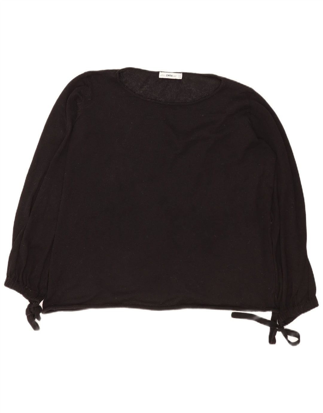 Zara Womens Oversized Boat Neck Jumper Sweater UK 10 Small Black Polyester