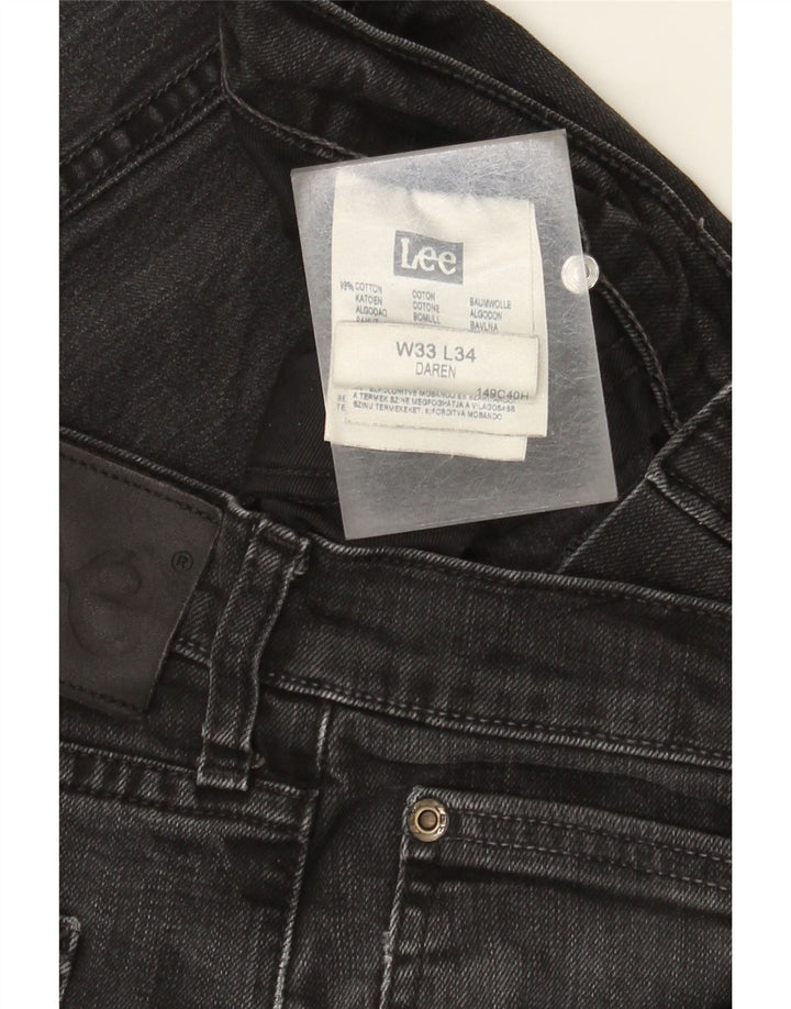 Lee Mens Daren Straight Jeans W33 L29 Sort Bomuld