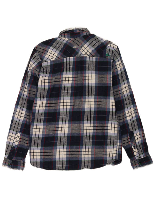 Camicia Quiksilver da ragazzo in flanella 15-16 anni a quadri blu navy