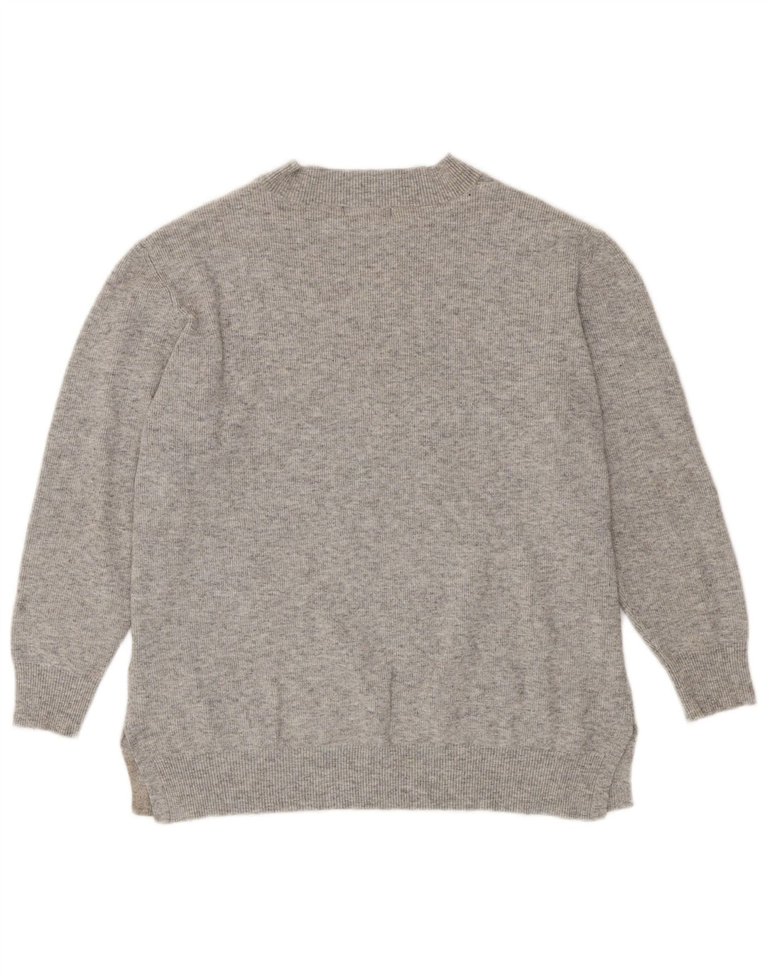 Marks & Spencer Dame V-hals sweater UK 18 XL Grå Polyester