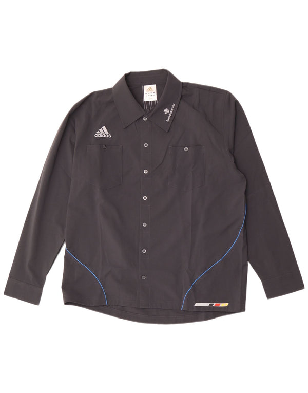 Adidas Mens Graphic Shirt UK 44/46 Large Navy Blue Polyester