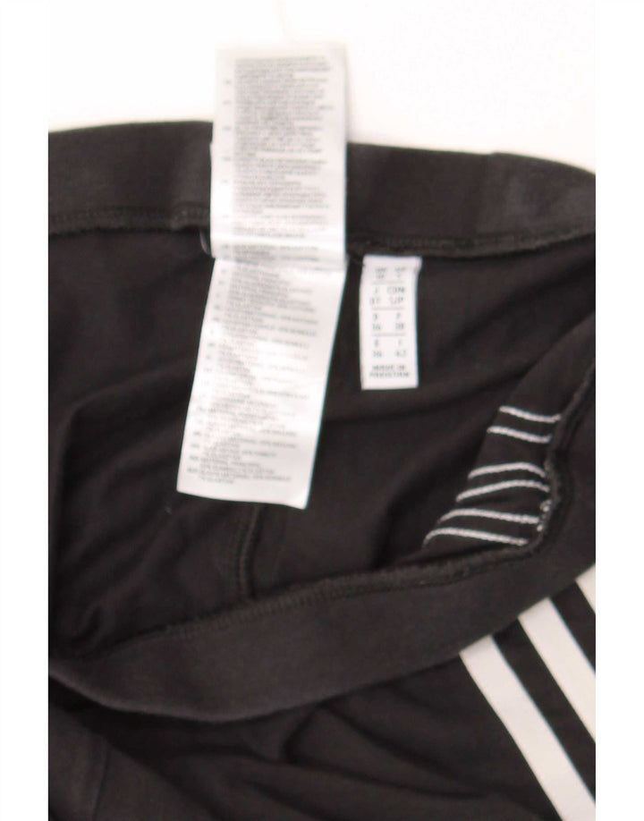 Leggings pentru femei Adidas UK10 mic bumbac negru